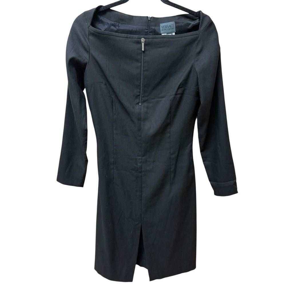 Versace Jeans Couture Black Vintage Long Sleeve Dress – Sz IT42 / US28. Rare